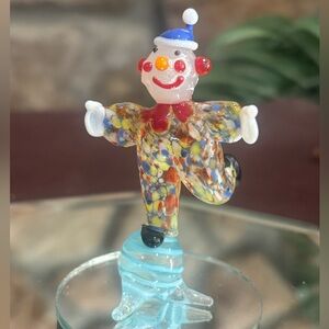 Miniature murano glass clown